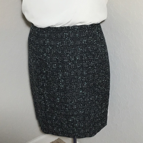 Ann Taylor Faux Wrap Tweed Sheath Dress Sz 12 - Picture 6 of 8